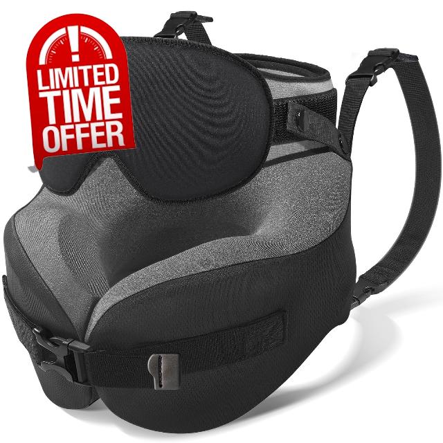 YFONG Travel Pillow with Head Support & Sleep Mask for Long Flights