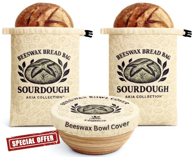 Beeswax Bread Bags for Sourdough & Homemade Bread