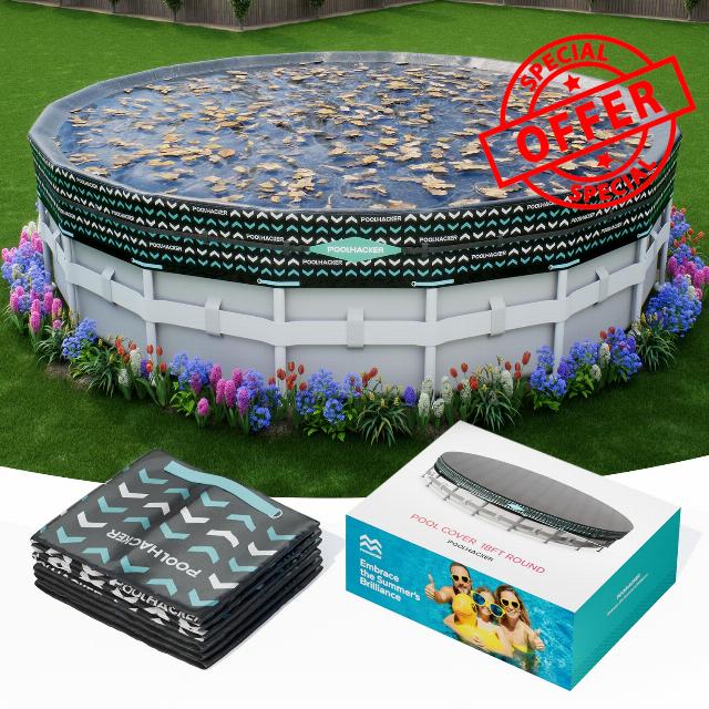 POOLHACKER 10FT Round Pool Cover
