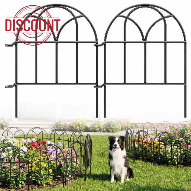 19 Pack 20.58ft x 17in (H) Garden Fence Panels - No Dig Garden Fence Animal Barrier Metal Fencing for Yard Decorative Garden Border Edging for Dogs No Dig Dog Fence for Outdoor Decor Flower Bed