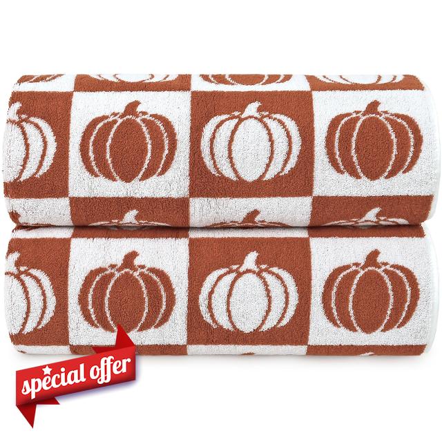 Fall Bath Towels Set of 2