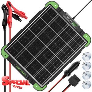 SUNER POWER 20W 12V Solar Battery Charger Maintainer Ultra