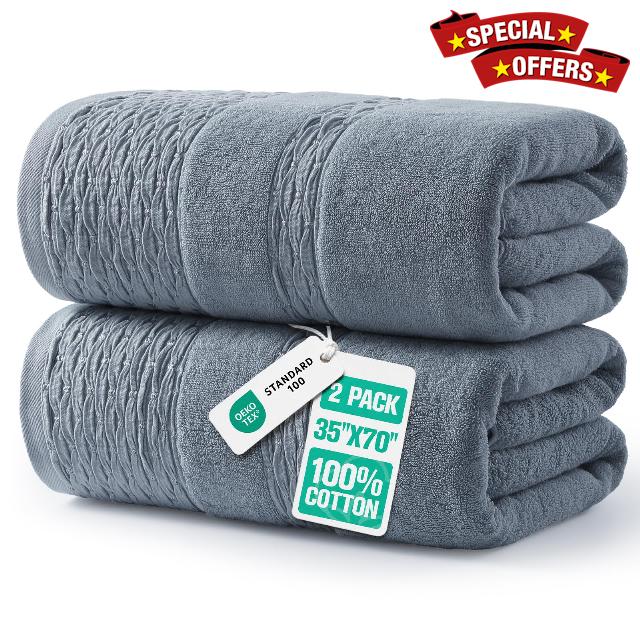REDKISS 100% Cotton Large Bath Towels