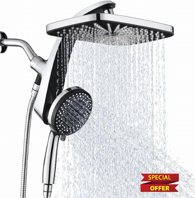 Rain Shower Head with Handheld Showerhead