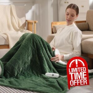 Electric Throw Blanket Heated Throw-Electric Lap Blankets for Adults