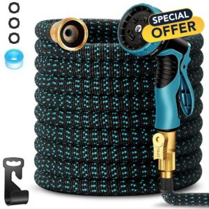 100 ft Expandable Garden Hose-2026 Upgraded Expanding Water Hose with 10 Function Nozzle