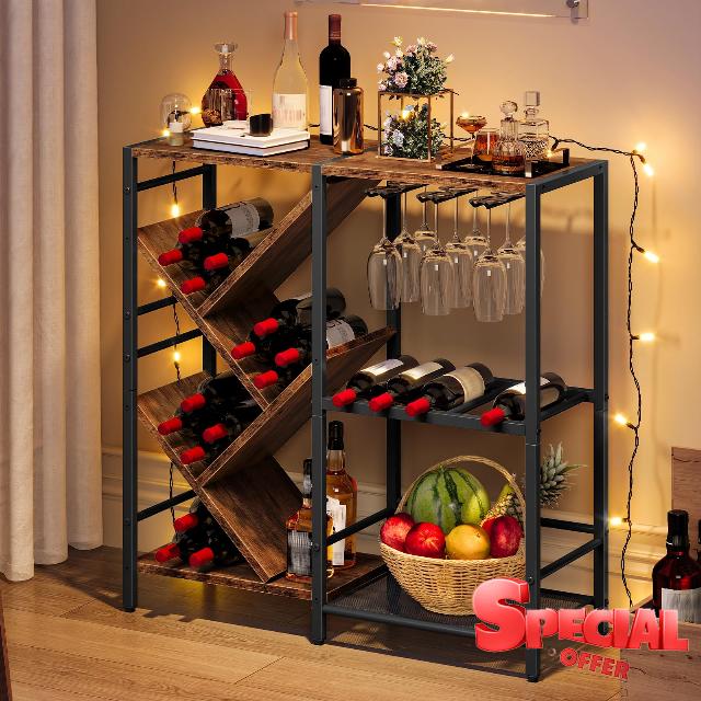 HOOBRO Liquor Bar Cabinet