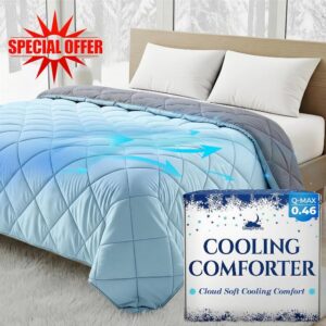 Cooling Comforter - BreezeWeave Cooling Blanket Queen Size for Hot Sleepers & Deep Rest - Cloud Soft