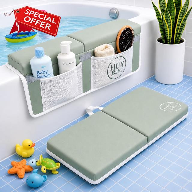 Comfortable Baby Bath Kneeler and Elbow Rest Pad Set