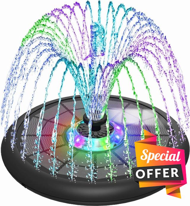 SZMP Powerful 5W Solar Powered Water Fountain for Bird Bath