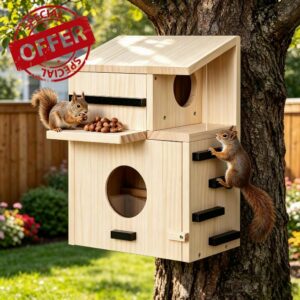 Large Wooden Squirrel House for Outside