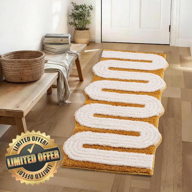 Geometric Design Boho Runner Bathroom Rugs