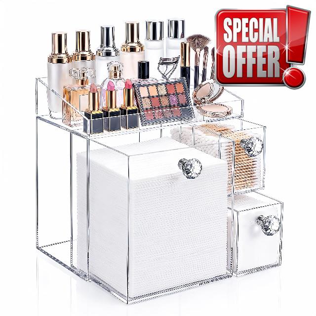 Disposable Face Towel Holder with 3 Drawers