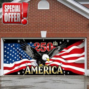 ANNA QUEEN 4th of July Garage Door Decorations 7x16ft