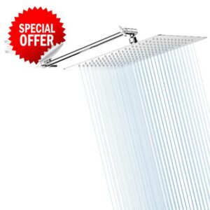 12 Inch Rain Shower Head with 11 Inch Adjustable Extension Arm