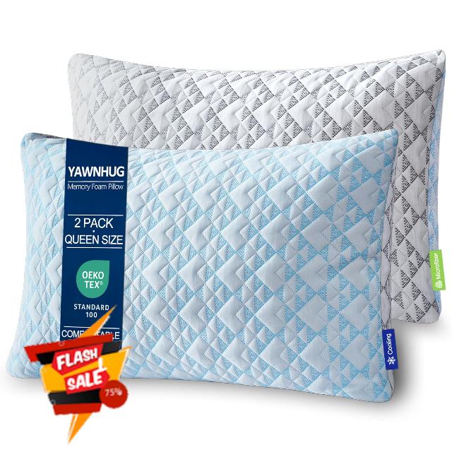 Cooling Shredded Memory Foam Pillows: Adjustable Bed Pillows for Hot Sleeping