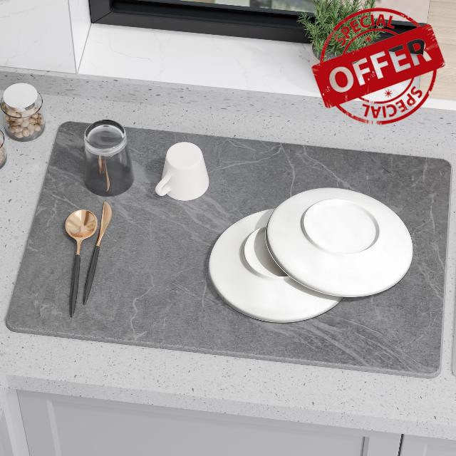 Large Stone Drying Mat for Kitchen Counter