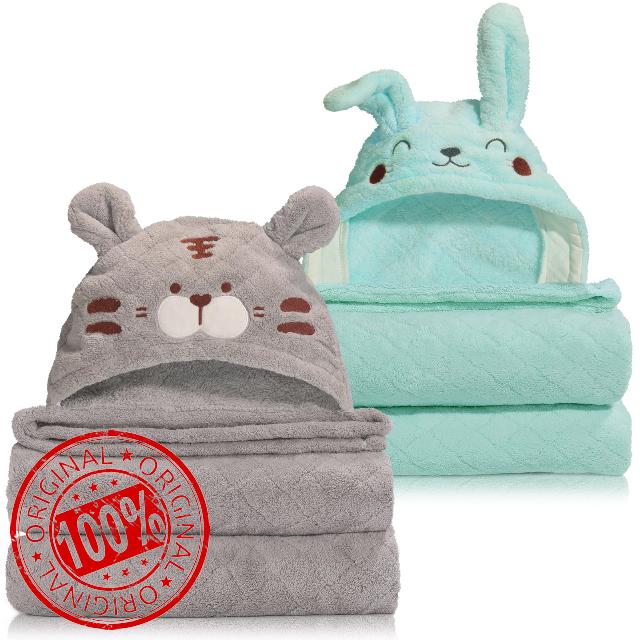 2 Pack Hooded Towels for Toddlers