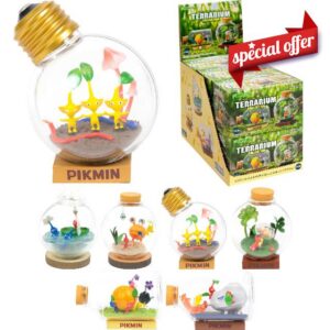 Hamee RE-Ment Blind Box - Pikmin Terrarium Collection Figurine Set - 6 Pc. | Cute Blind Box Diorama Miniature Figure Set