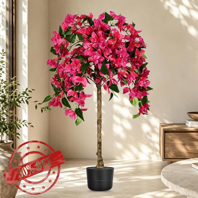 3.5FT Artificial Bougainvillea Tree with Planter