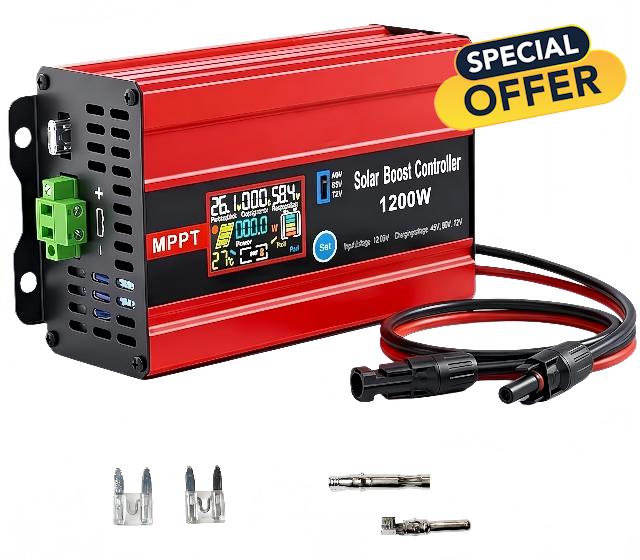 30A Boost 1200W MPPT Solar Charge Controller