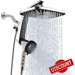 Shower Head with Handheld - High Pressure Filtered Hand Held Showerheads                                                          12" Rainfall Shower Heads