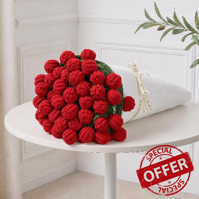 Ivydale Crochet Flower Bouquet Throw Blanke