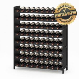 Wine Rack Freestanding Floor 72 Bottle