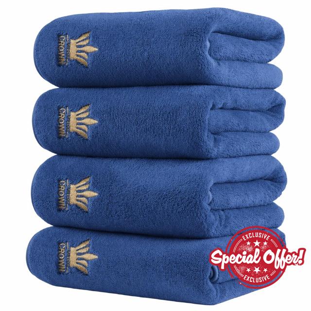 4-piece Coral Fleece Microfiber Bath Towel Set