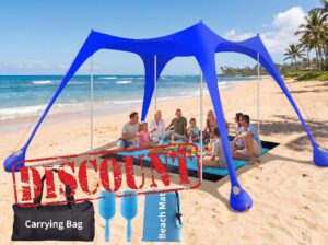 12x12 FT Beach Tent Sun Shelter UPF 50+