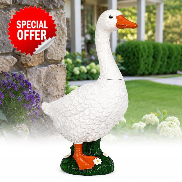 GIGALUMI Porch Goose Statue Plastic 23" Front Porch Decor Garden Decoration                                                          Adjustable&Detachable