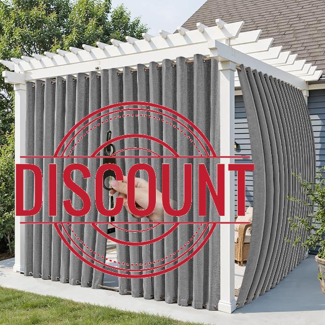 Arfntevss Linen Outdoor Curtains for Patio Waterproof with Zipper Blackout Curtains 2 Panels Top & Bottom Grommet Patio Outdoor Privacy Drape 84 Inch Long for Gazebo Porch Pergola (54x84