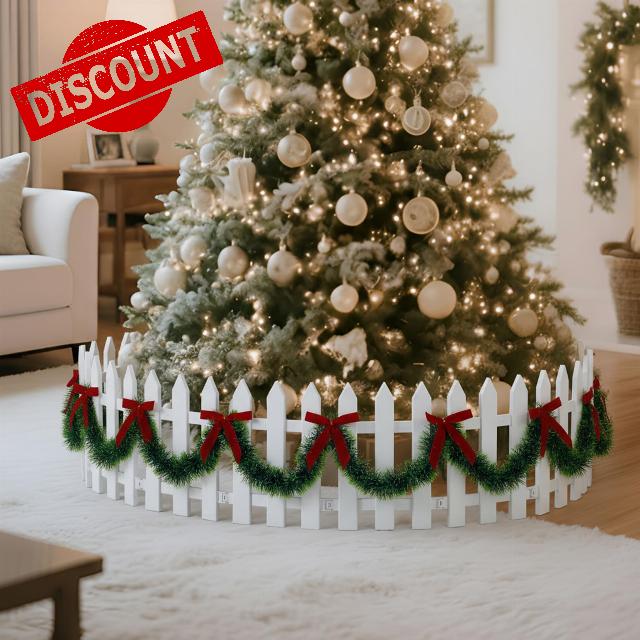 Thyle 13 Pcs Christmas Tree Fence