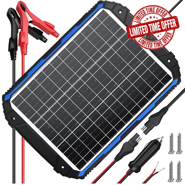 SUNER POWER 25W 12V Solar Battery Charger & Maintainer PRO