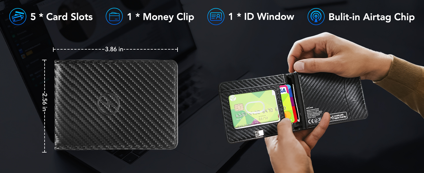 Tracker Tag Smart Wallet for men