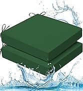 Zonamat Outdoor Chair Cushions Set of 2, 19x19x3 Inch Waterproof & Fade Resistant Patio Furniture...