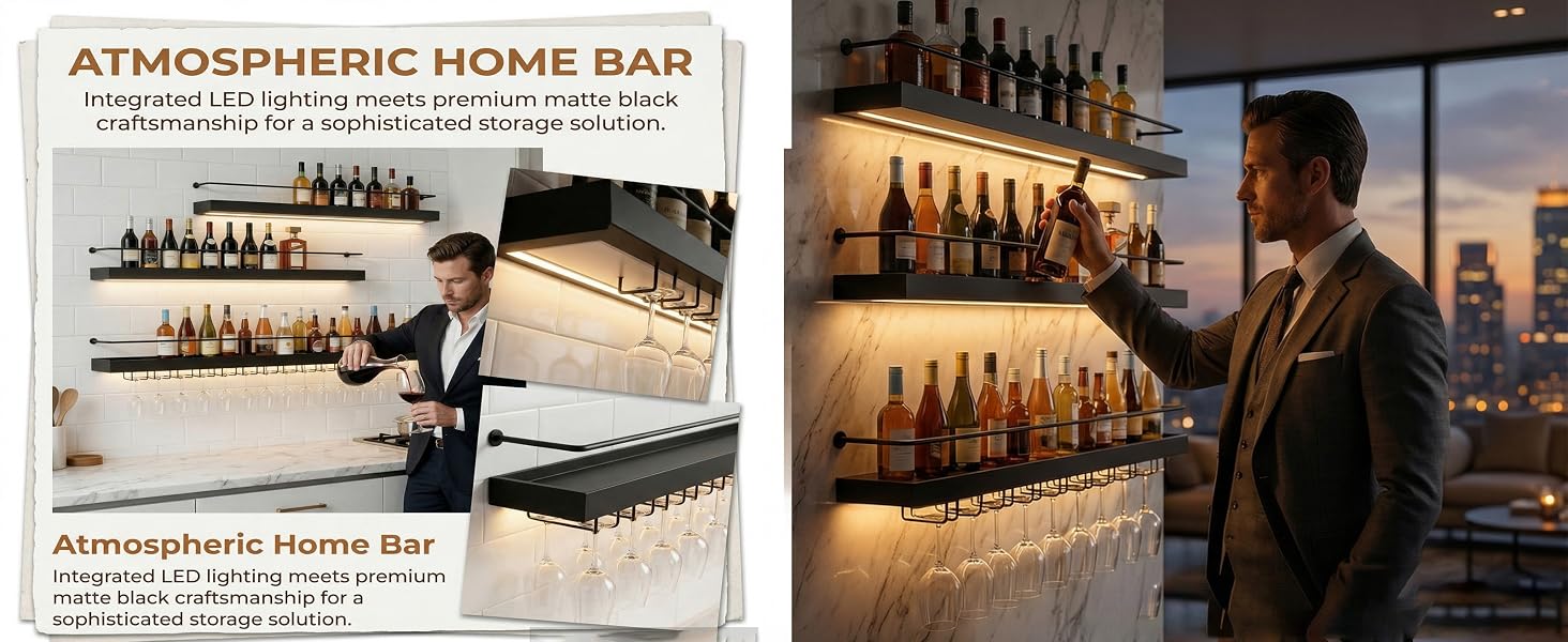 bar shelves wall mounted