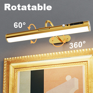 lights lighting gold frame paintings led black magnetic remote lamp mirror mount
