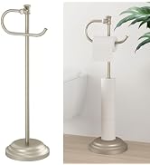 Hoimpro 8 Inch Brushed Nickel Widespread Waterfall Bathroom Sink Faucet, Square Two Handle Vanity...