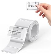 Clabel Large Transparent Thermal Labels for CLABEL 221B/320B Label Maker, 1.96" × 3.15" (50x80mm)...