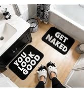 TIKIRUGI 2PCS Bathroom Rug Set, Non-Slip Absorbent Bath Mat & Toilet Rug, Super Soft Plush Bathro...