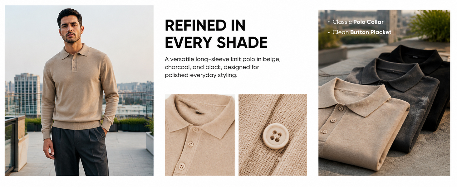 Mens Knit Polo