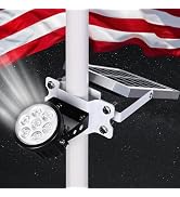 PPQ Solar Flag Pole Light, High-Lumen 25 LED Flag Pole Light Solar Powered, Up to 22 Hours Focuse...