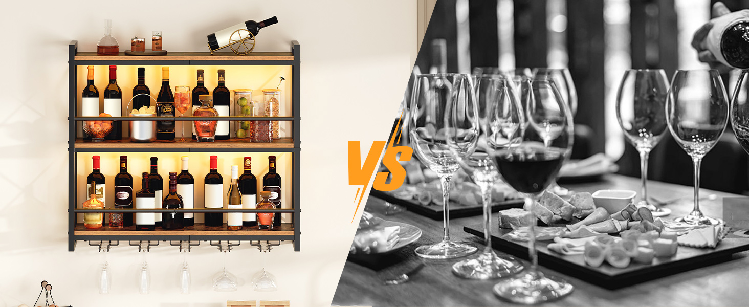 wall mounted wine rack