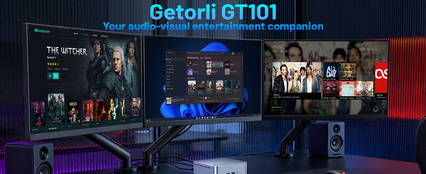 Getorli Mini PC AMD Ryzen 5 3500U 16GB DDR4 RAM 1TB SSD 4K HD Dual HDMI WiFi 6 Bluetooth 5.3