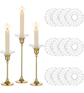 Glasseam Glass Votive Cups with Pegs: Set of 5 Shabbat Votive Candle Holders Bulk with Rubber Gri...