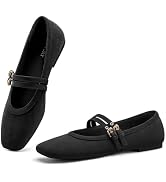 FITORY Mary Jane Shoes Women, Non Slip Work Ballet Flats Business Casual | Black Fall Footwear Co...