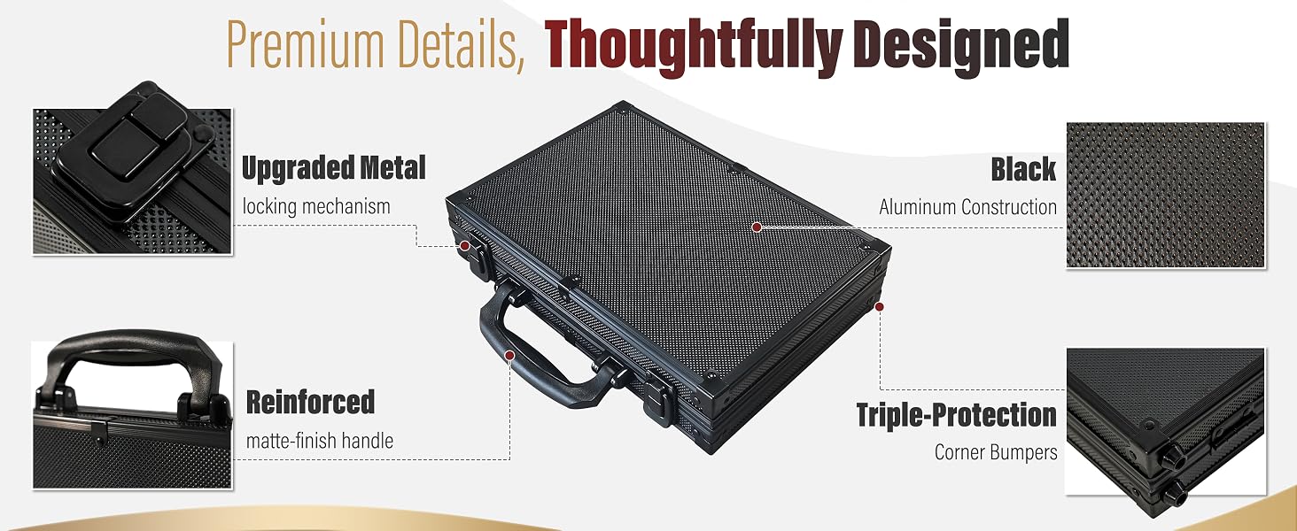 Poker Set with Black Aluminum Case
