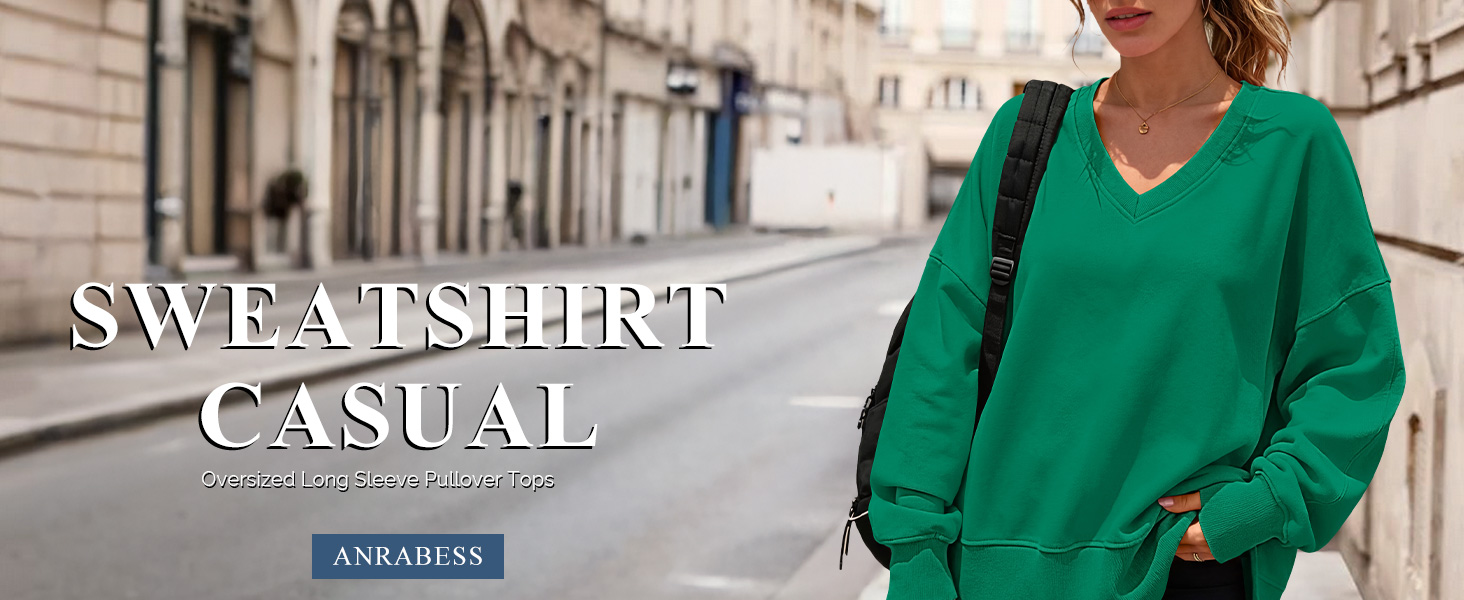 Sweatshirts for Women Oversized V Neck Fleece Outfits