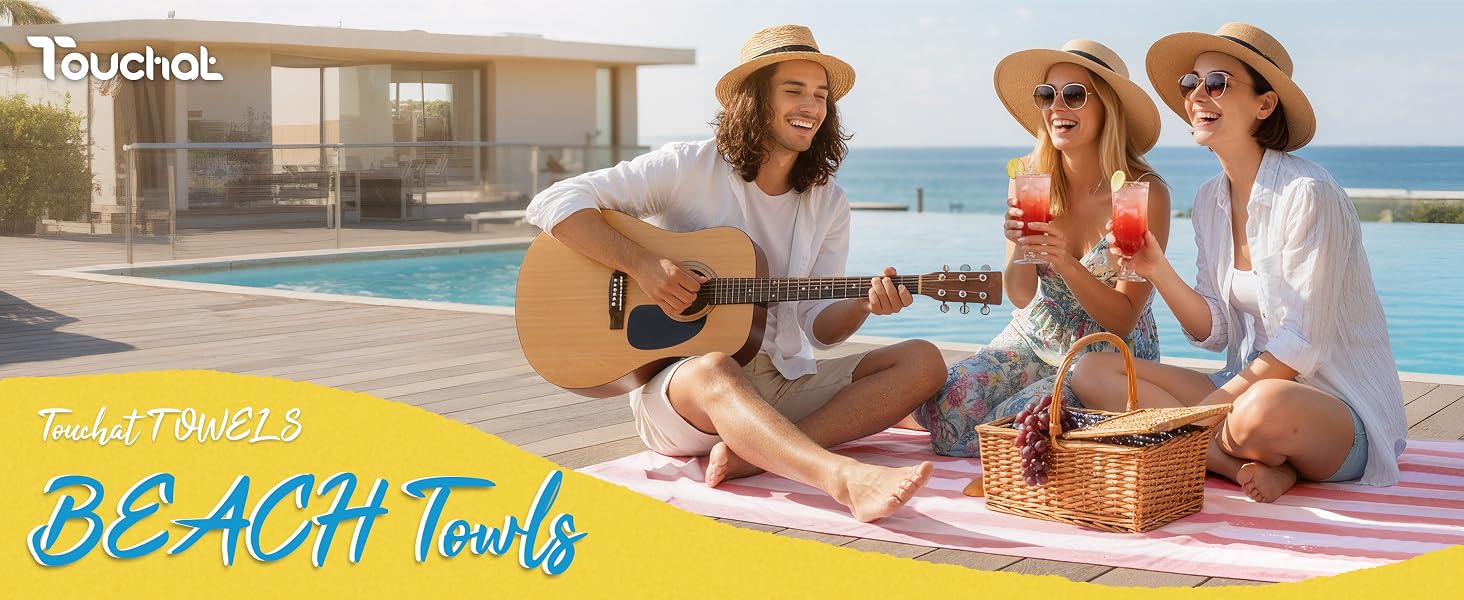 Touchat Stripe Beach Towels